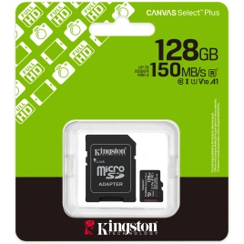 Карта памяти Kingston Canvas Select Plus 128GB MicroSD (SDCS3/128GB)