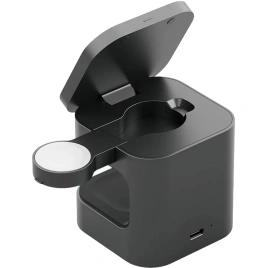 Беспроводное зарядное устройство EnergEA MagCube Qi2 Certified 3-in-1 Wireless Charger Space Grey