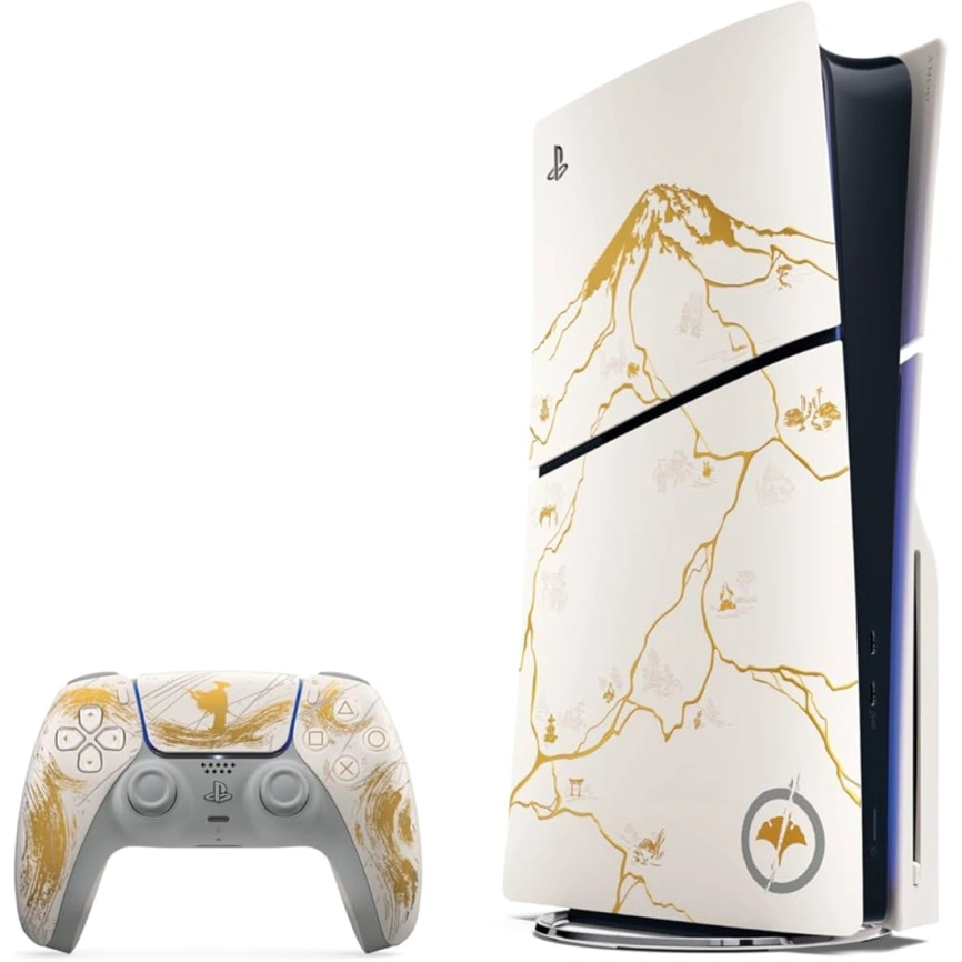 Игровая приставка Sony PlayStation 5 Slim 1TB Ghost of Yotei Gold Limited Edition (No voucher) фото 1