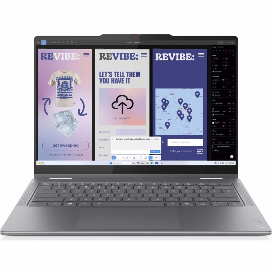 Ноутбук Lenovo Yoga 7 4ILL10 14 OLED/ i5-226V Ultra/16GB/512GB SSD (83JQ003GRK) Luna Grey фото 5