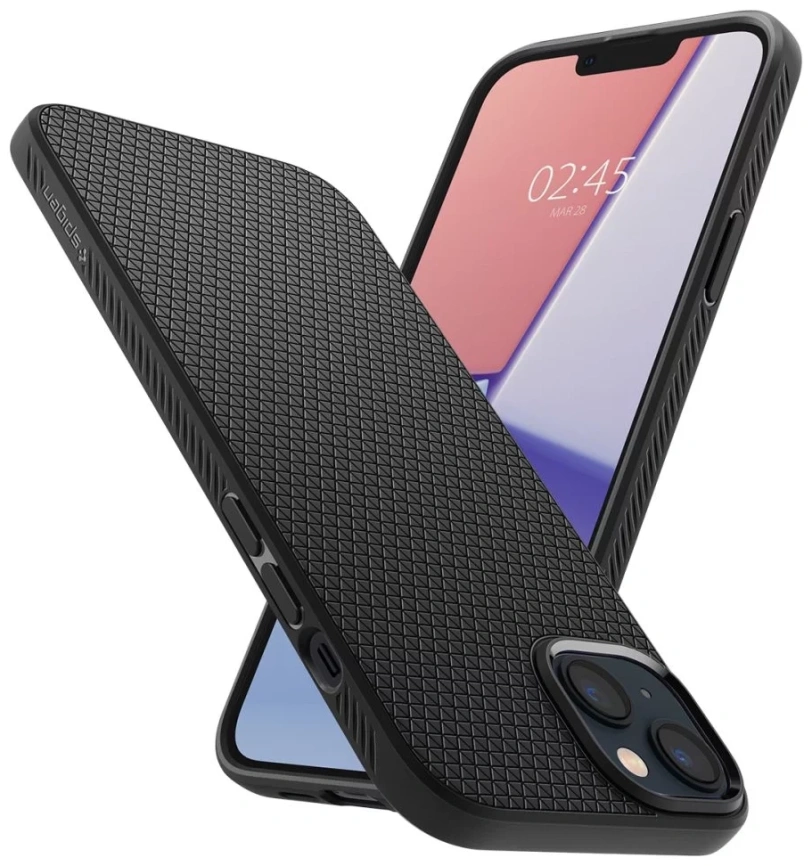 Чехол Spigen Liquid Air для iPhone 14 (ACS05037) Matte Black фото 3