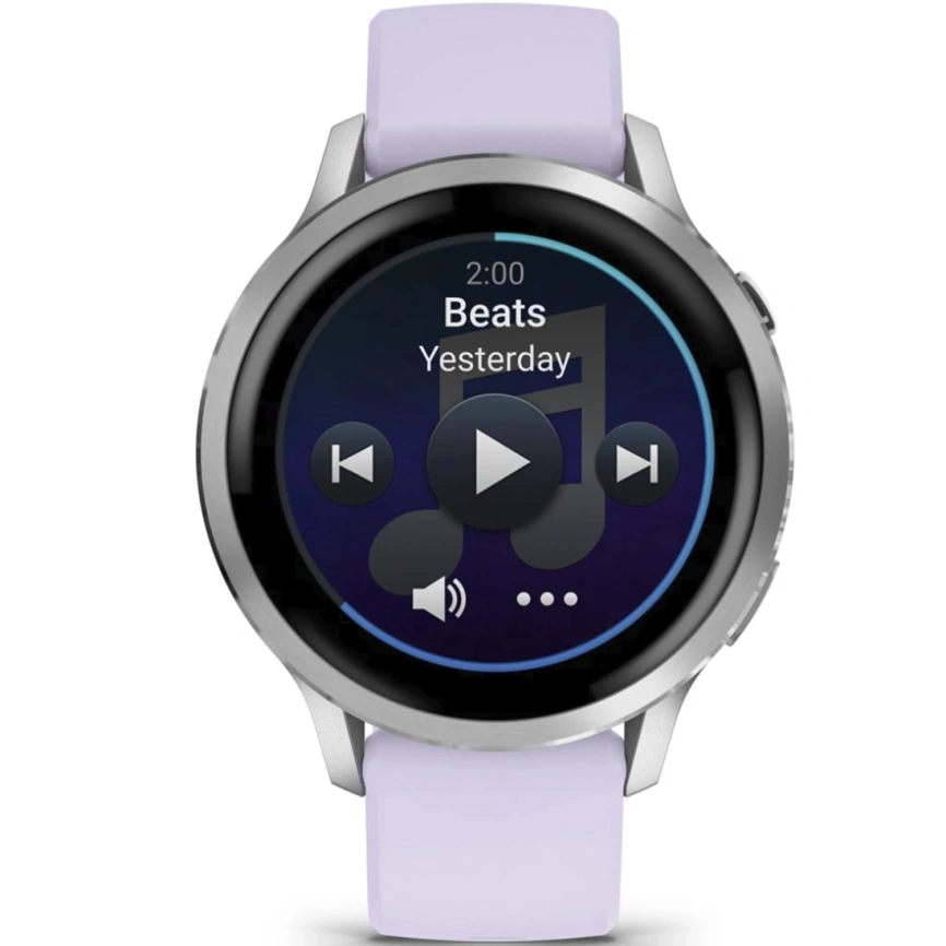 Смарт-часы Garmin Venu 4 41mm Silver Bezel With Periwinkle Silicone Band (010-03013-01) фото 7