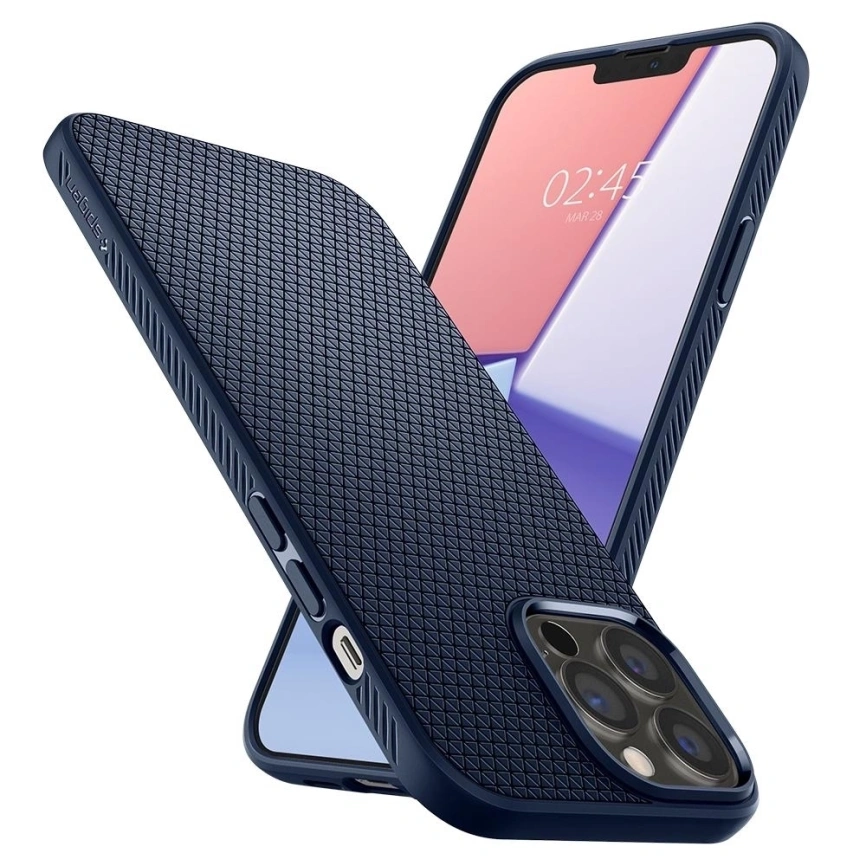 Чехол Spigen Liquid Air для iPhone 13 Pro Max (ACS03202) Navy Blue фото 10