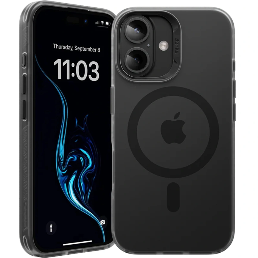 Чехол Benks Lucid Armor Case with MagSafe для iPhone 16 Black фото 1