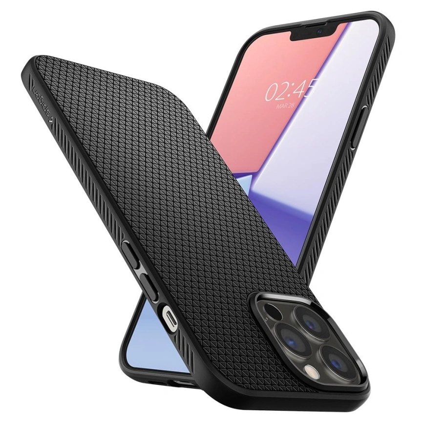Чехол Spigen Liquid Air для iPhone 13 Pro (ACS03258) Matte Black фото 8