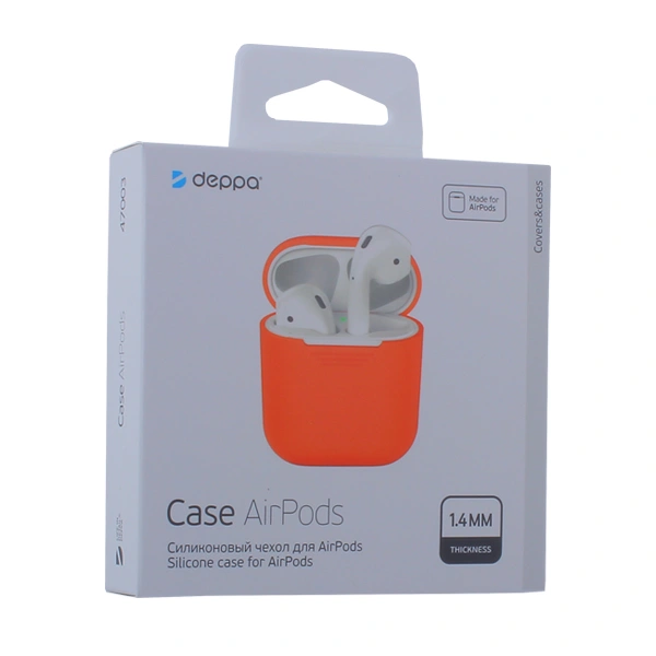 Силиконовый чехол Deppa для AirPods (47008) Orange фото 2