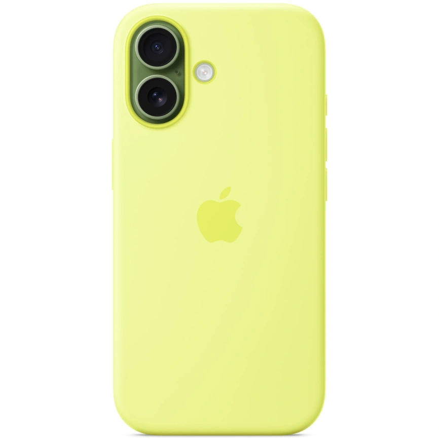 Чехол Apple Silicone Case with MagSafe для iPhone 17 Neon Yellow фото 1