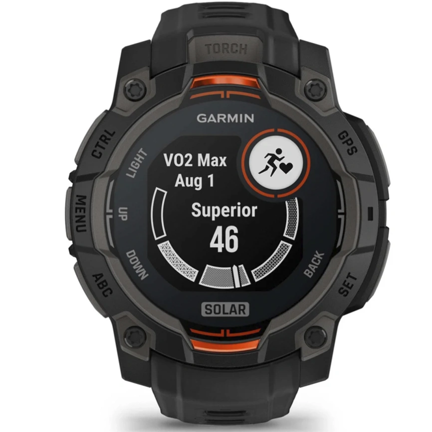 Смарт-часы Garmin Instinct 3 45mm Solar Black with Black Band (010-02934-00) фото 6