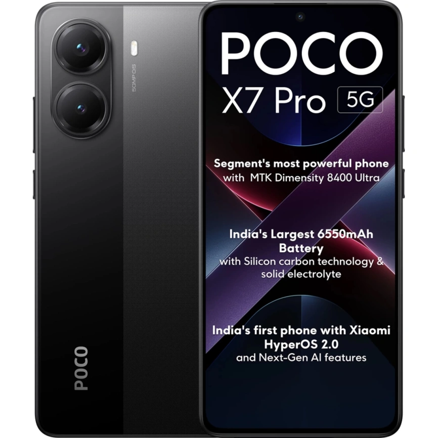Смартфон Xiaomi Poco X7 Pro 5G 8/256Gb Black Global Version фото 5