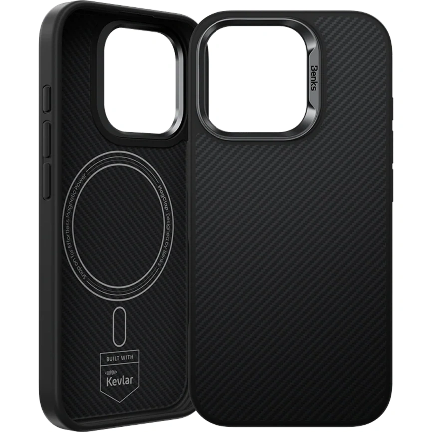 Чехол Benks ArmorPro Case built with Kevlar 600D для iPhone 16 Plus Black фото 1