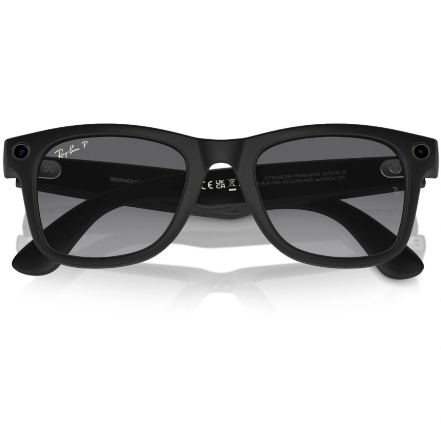 Умные очки Ray-Ban Wayfarer Matte Black/Polar (RW4008) M Gradient Graphite фото 2