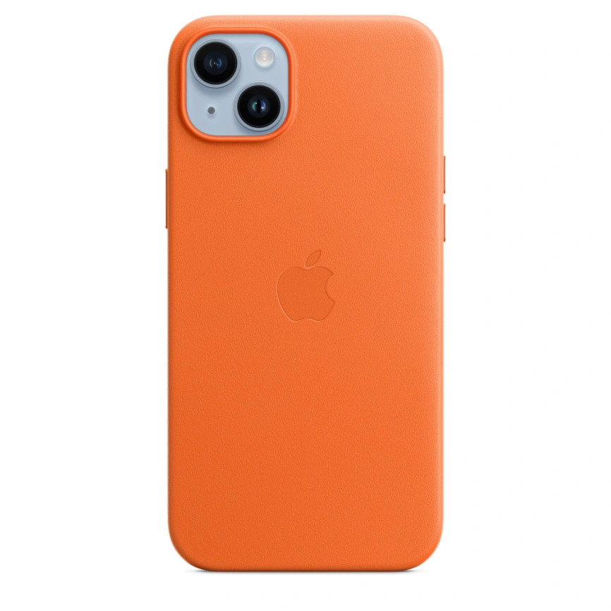 Кожаный чехол Apple MagSafe для iPhone 14 Orange фото 2