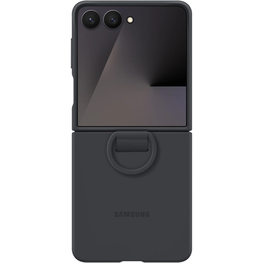 Чехол Samsung Silicone Ring Case для Galaxy Z Flip7 Black фото 3