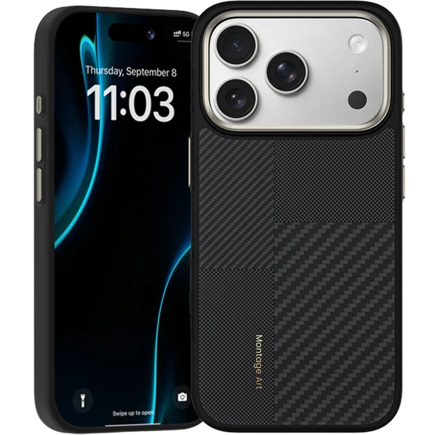 Чехол Benks Montage ArmorPro Case built with Kevlar для iPhone 17 Pro Black фото 3
