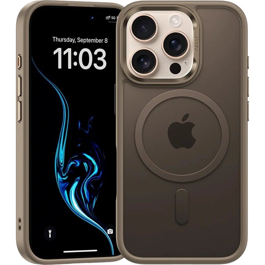 Чехол Benks Mist Protective Case with MagSafe для iPhone 16 Pro Titanium Gold фото 1