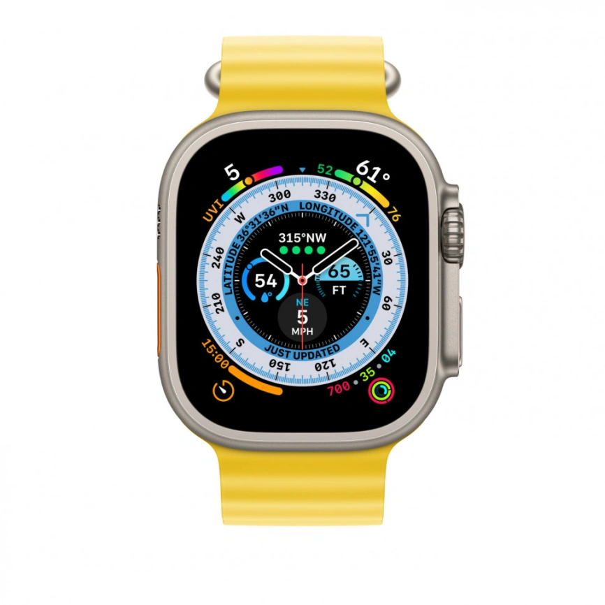 Ремешок Apple Watch Ultra 49mm Yellow Ocean Band фото 3