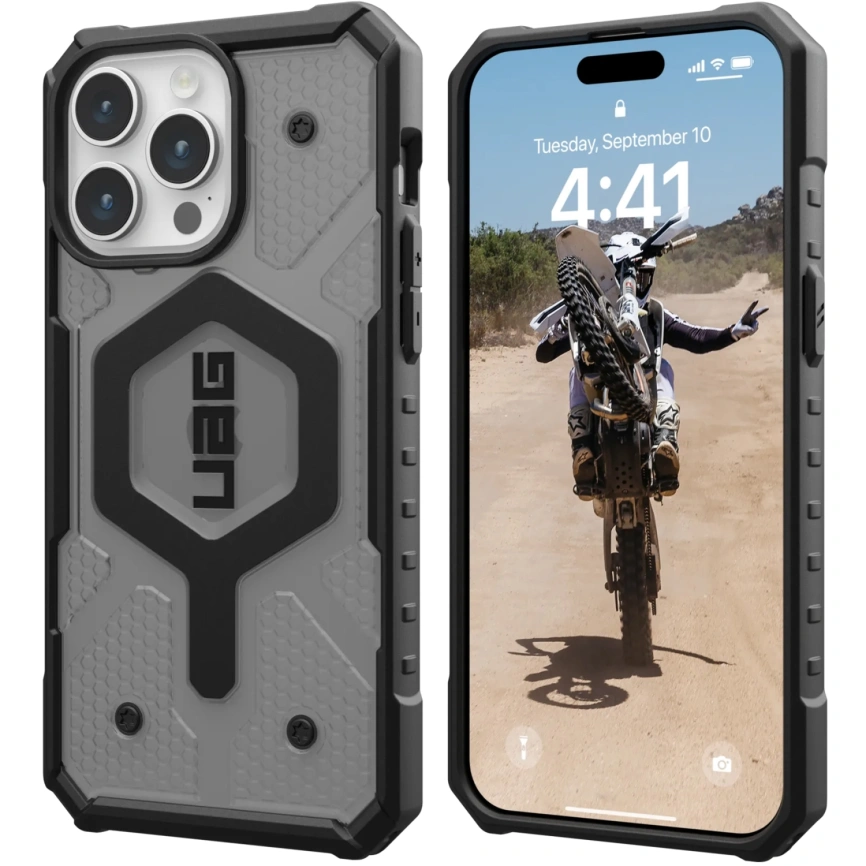 Чехол UAG с поддержкой MagSafe Pathfinder для iPhone 15 Pro Max Ash (114301113131) фото 5