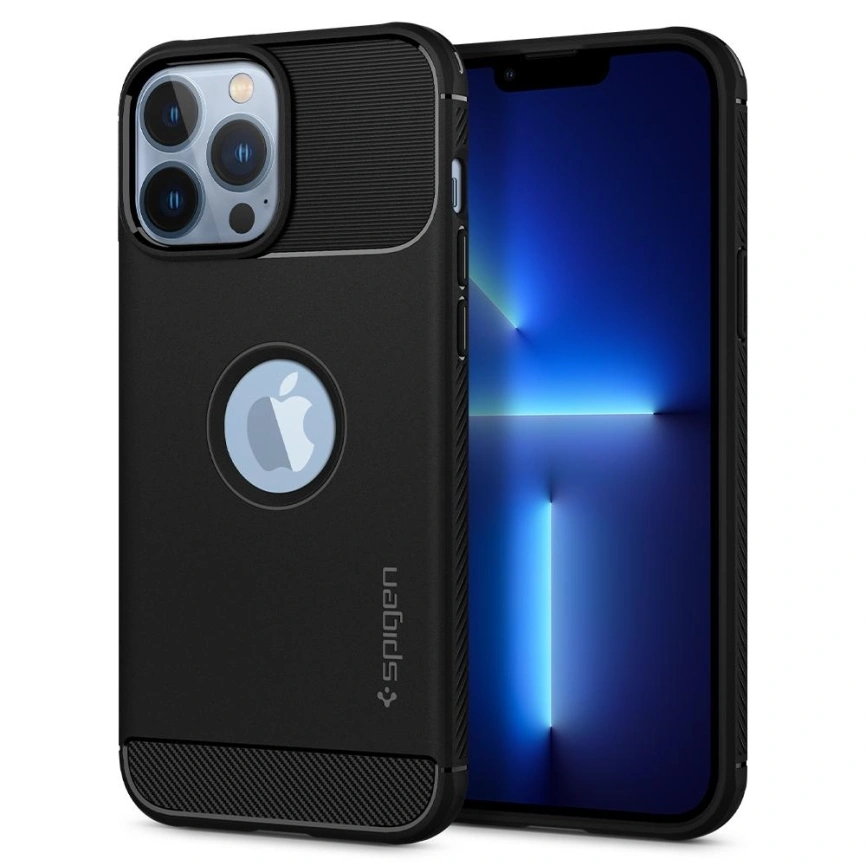 Чехол Spigen Rugged Armor для iPhone 13 Pro (ACS03257) Matte Black фото 1