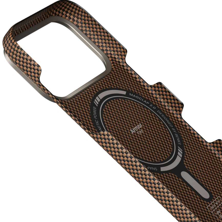 Чехол Benks ArmorTint Case built with Kevlar для iPhone 17 Pro Max Gold фото 7