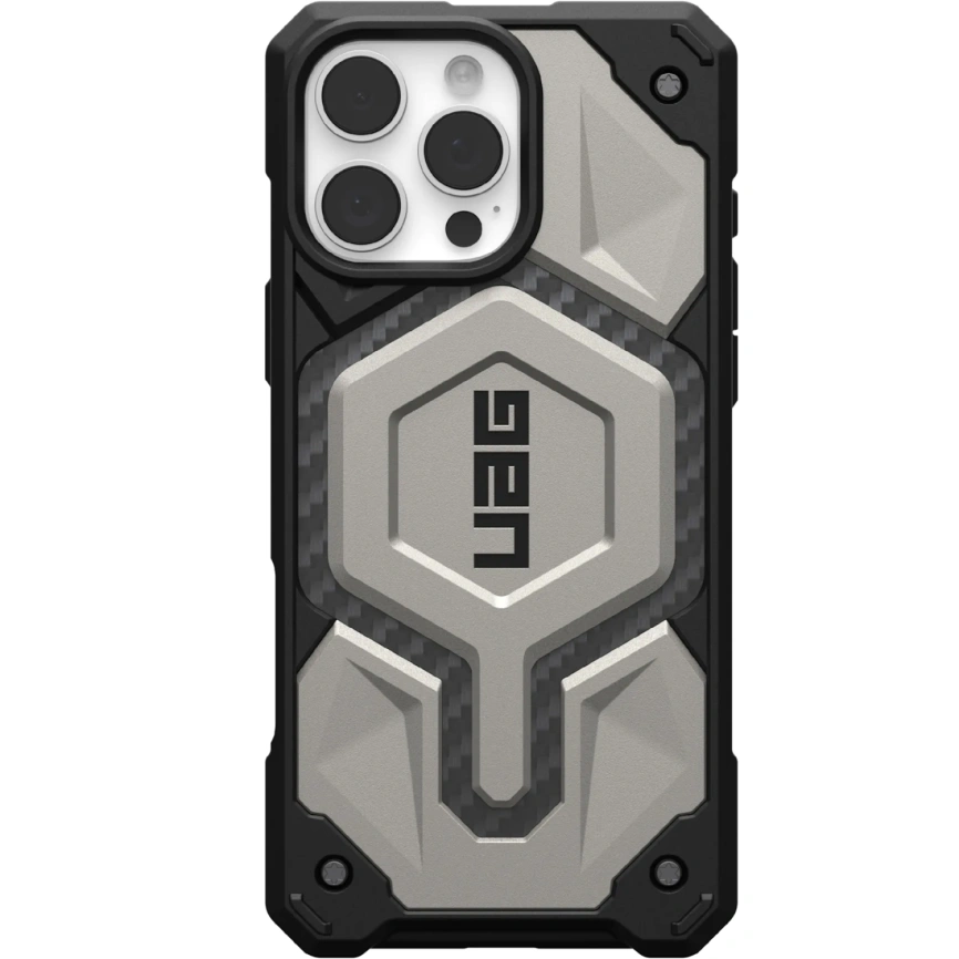 Чехол UAG MagSafe Monarch Pro для iPhone 16 Pro Max Titanium фото 1